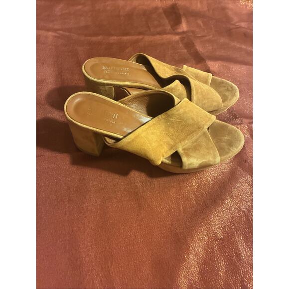 Summit Brown Suede Mid Platforms Size 37 - Picture 3 of 5